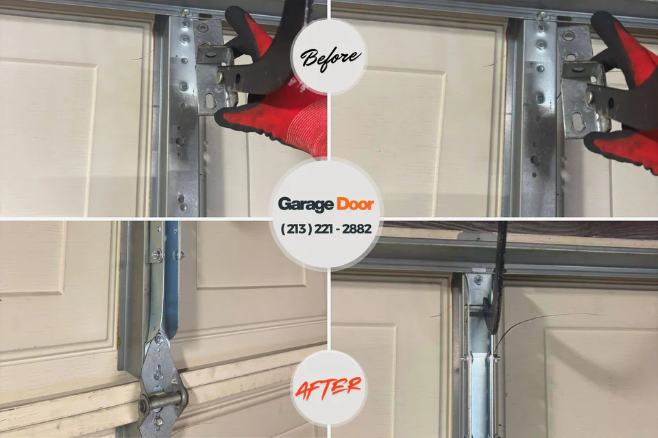 Before and after: garage door opener repair Williamsport, MD